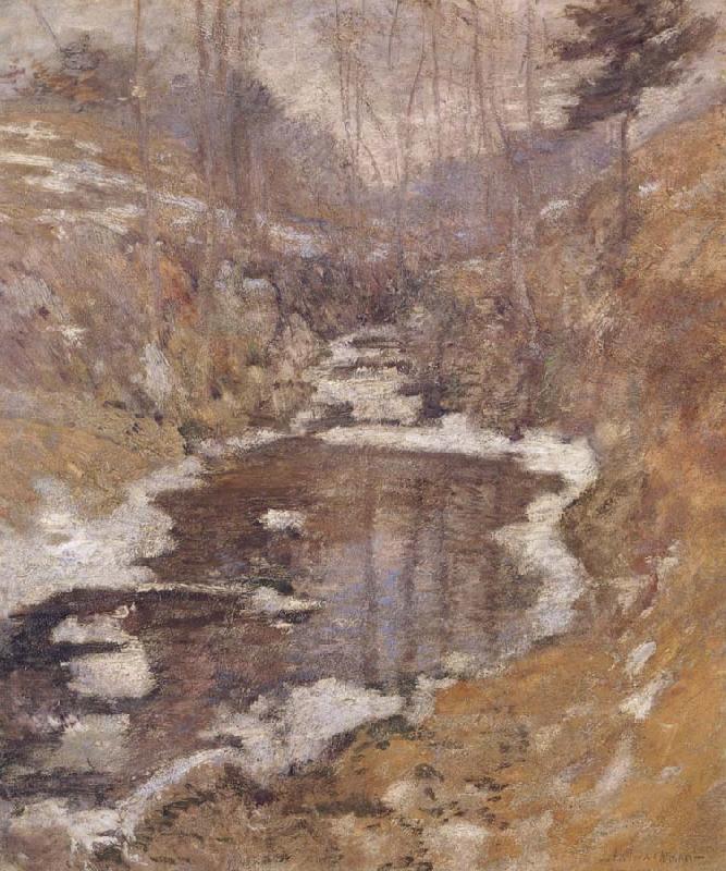 John Henry Twachtman Hemlock Pool Norge oil painting art